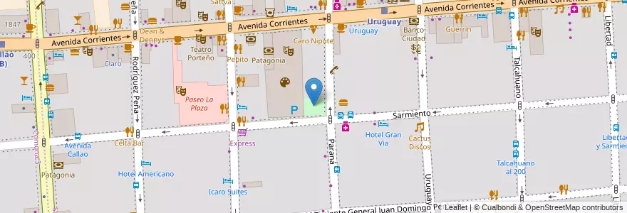 Mapa de ubicacion de Plaza de las Américas, San Nicolas en Argentina, Ciudad Autónoma De Buenos Aires, Comuna 1, Buenos Aires.