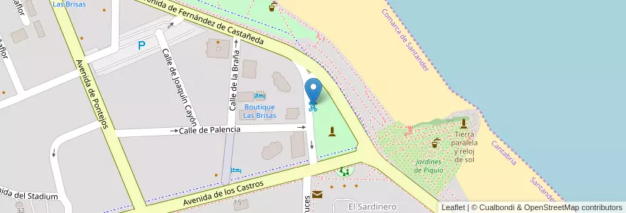 Mapa de ubicacion de Plaza de las Brisas en スペイン, カンタブリア州, カンタブリア州, Santander, Santander.