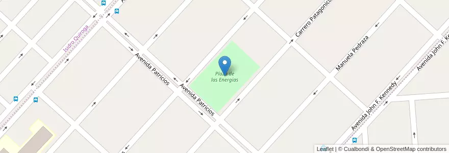 Mapa de ubicacion de Plaza de las Energías en Argentina, Chile, Chubut, Departamento Escalante, Comodoro Rivadavia.