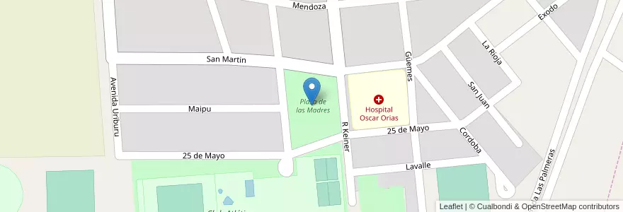 Mapa de ubicacion de Plaza de las Madres en الأرجنتين, Jujuy, Departamento Ledesma, Municipio De Libertador General San Martín, Libertador General San Martín.
