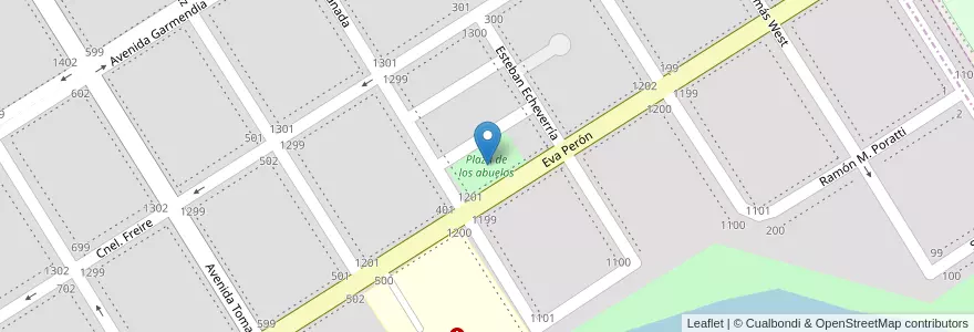 Mapa de ubicacion de Plaza de los abuelos en Arjantin, Buenos Aires, Partido De Nueve De Julio, Cuartel Nueve De Julio Rural, 9 De Julio, Nueve De Julio.
