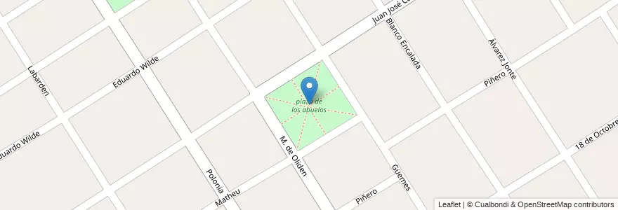 Mapa de ubicacion de plaza de los abuelos en آرژانتین, استان بوئنوس آیرس, Partido De José C. Paz.