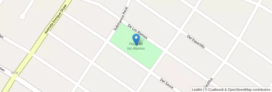 Mapa de ubicacion de Plaza de los Alamos en Argentinië, Buenos Aires, Partido De Pinamar.