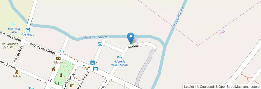 Mapa de ubicacion de Plaza de los Artesanos en Argentinië, Salta, Cachi, Municipio De Cachi, Cachi.