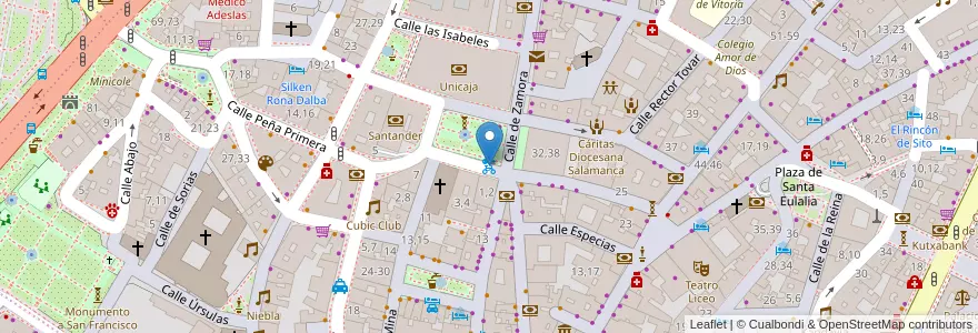 Mapa de ubicacion de Plaza de los Bandos en Spagna, Castilla Y León, Salamanca, Campo De Salamanca, Salamanca.