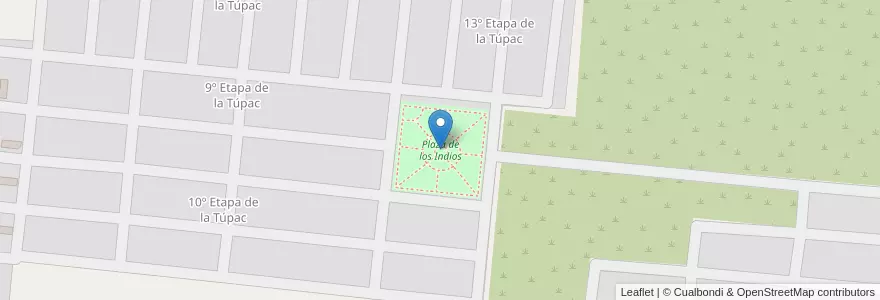 Mapa de ubicacion de Plaza de los Indios en Argentinië, Jujuy, Departamento Doctor Manuel Belgrano, Municipio De San Salvador De Jujuy, Alto Comedero.