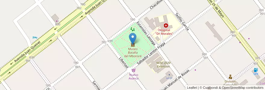 Mapa de ubicacion de Plaza de los Jesuitas en Argentinien, Misiones, Departamento San Javier, Municipio De San Javier.
