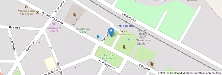 Mapa de ubicacion de Plaza de Los Niños en Аргентина, Рио-Негро, Departamento General Roca, Villa Regina.