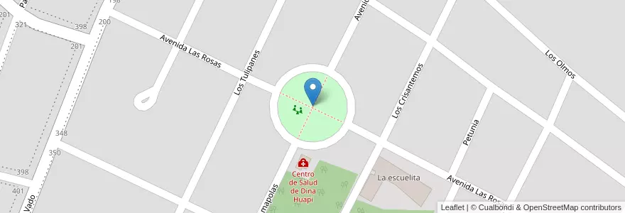 Mapa de ubicacion de Plaza de los Pioneros en الأرجنتين, تشيلي, ريو نيغرو, Departamento Pilcaniyeu, Municipio De Dina Huapi, Dina Huapi.