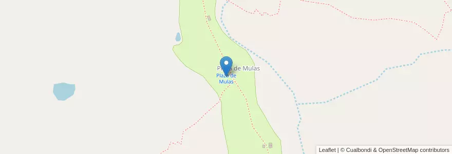 Mapa de ubicacion de Plaza de Mulas en آرژانتین, شیلی, Mendoza, Departamento Las Heras, Distrito Las Cuevas.