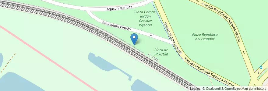 Mapa de ubicacion de Plaza de Pakistán, Palermo en 阿根廷, Ciudad Autónoma De Buenos Aires, 布宜诺斯艾利斯, Comuna 14.