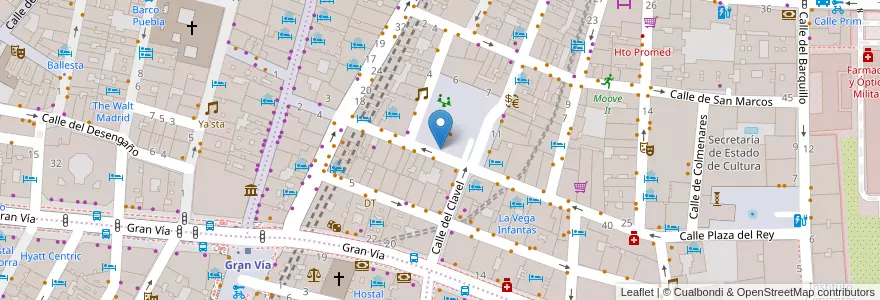 Mapa de ubicacion de Plaza de Pedro Zerolo en إسبانيا, منطقة مدريد, منطقة مدريد, Área Metropolitana De Madrid Y Corredor Del Henares, مدريد.