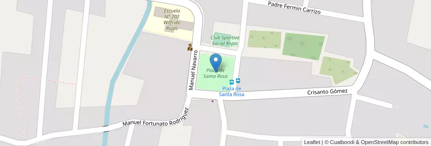 Mapa de ubicacion de Plaza de Santa Rosa en Argentinië, Catamarca, Departamento Valle Viejo, Municipio De Valle Viejo, Santa Rosa.