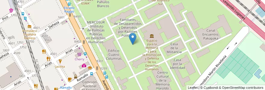 Mapa de ubicacion de Plaza Declaración Universal de los Derechos Humanos, Nuñez en آرژانتین, Ciudad Autónoma De Buenos Aires, Buenos Aires, Comuna 13.