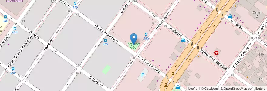 Mapa de ubicacion de Plaza del Arbol en Argentina, Santa Cruz Province, Argentina, Chile, Mercado De La Ciudad, Deseado, Caleta Olivia.