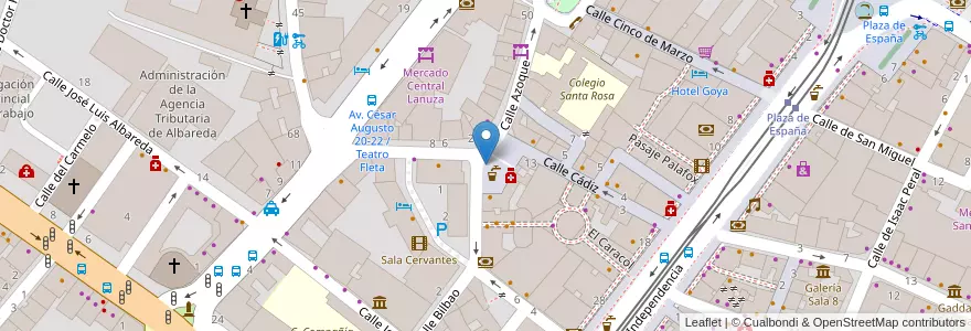 Mapa de ubicacion de Plaza del Carmen en Espagne, Aragon, Saragosse, Zaragoza, Saragosse.