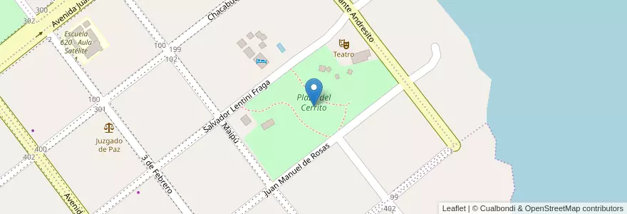 Mapa de ubicacion de Plaza del Cerrito en 아르헨티나, Misiones, Departamento San Javier, Municipio De San Javier.