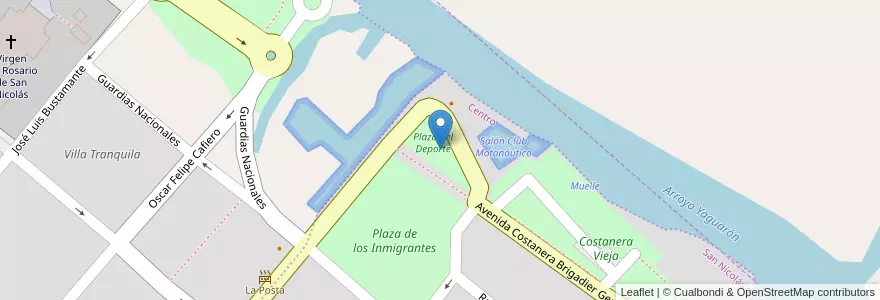 Mapa de ubicacion de Plaza del Deporte en Arjantin, Buenos Aires, Partido De San Nicolás, San Nicolás De Los Arroyos.