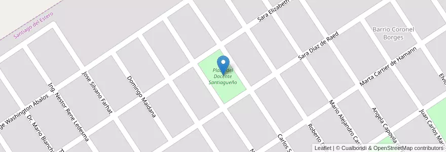 Mapa de ubicacion de Plaza del Docente Santiagueño en Argentina, Santiago Del Estero, Departamento Capital, Santiago Del Estero.