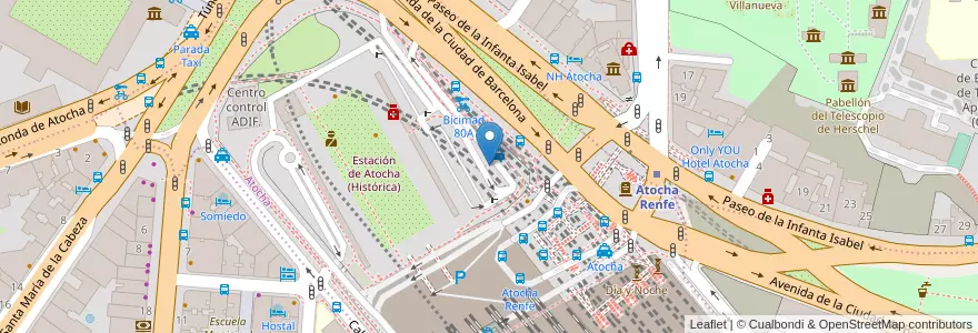 Mapa de ubicacion de Plaza del Embarcadero en İspanya, Comunidad De Madrid, Comunidad De Madrid, Área Metropolitana De Madrid Y Corredor Del Henares, Madrid.