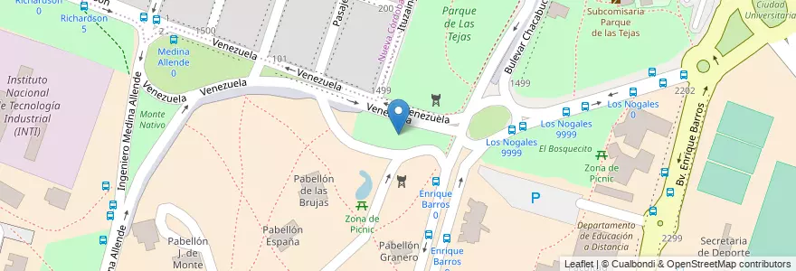 Mapa de ubicacion de Plaza del Firulete Cosmico en Аргентина, Кордова, Departamento Capital, Pedanía Capital, Córdoba, Municipio De Córdoba.