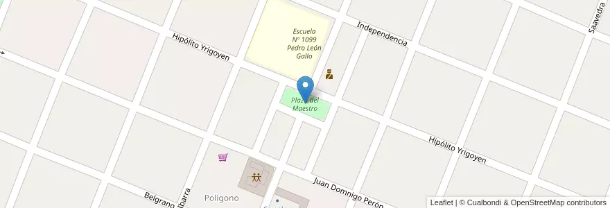 Mapa de ubicacion de Plaza del Maestro en 아르헨티나, Santiago Del Estero, Departamento Loreto, Loreto.