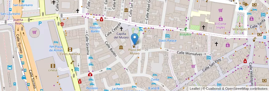 Mapa de ubicacion de Plaza del Museo en Spanien, Andalusien, Sevilla, Sevilla.