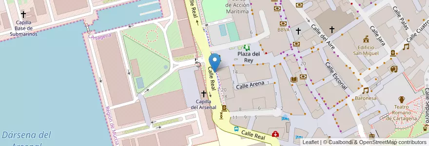 Mapa de ubicacion de Plaza del Rey en Sepanyol.