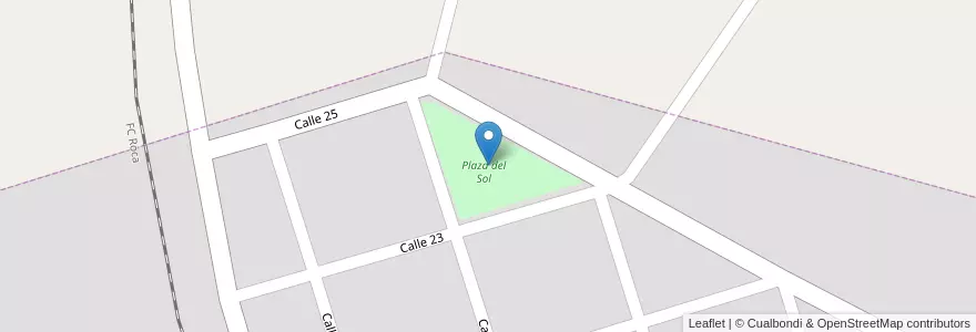 Mapa de ubicacion de Plaza del Sol en アルゼンチン, ブエノスアイレス州, Partido De Villarino, Pedro Luro.