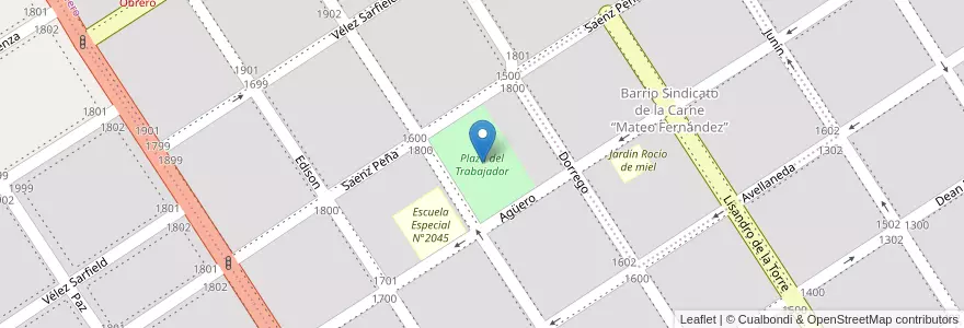 Mapa de ubicacion de Plaza del Trabajador en آرژانتین, سانتافه, Departamento General López, Municipio De Venado Tuerto.