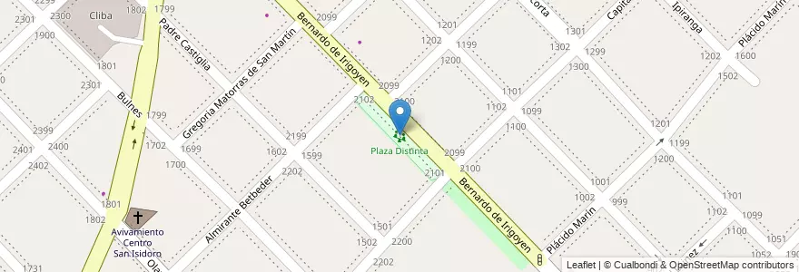 Mapa de ubicacion de Plaza Distinta en アルゼンチン, ブエノスアイレス州, Partido De San Isidro, Boulogne Sur Mer.