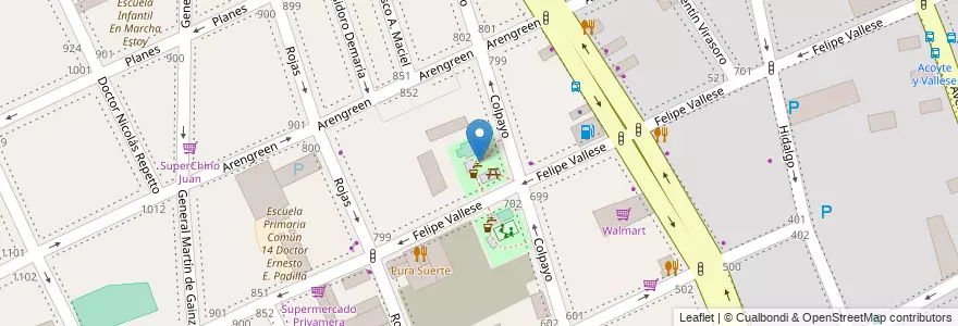 Mapa de ubicacion de Plaza Doctor Amadeo Sabattini, Caballito en Argentinië, Ciudad Autónoma De Buenos Aires, Buenos Aires, Comuna 6.