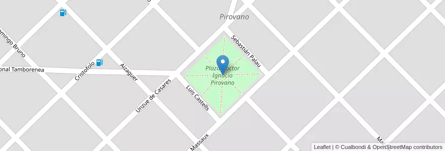 Mapa de ubicacion de Plaza Doctor Ignacio Pirovano en Argentinien, Provinz Buenos Aires, Partido De Bolívar, Pirovano.