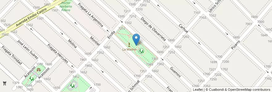 Mapa de ubicacion de Plaza Doctor Onésimo Leguizamón, Mataderos en آرژانتین, Ciudad Autónoma De Buenos Aires, Buenos Aires.