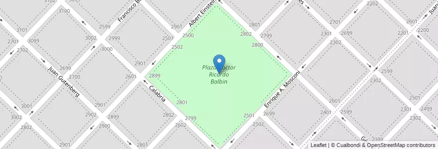 Mapa de ubicacion de Plaza Doctor Ricardo Balbin en Argentina, Provincia Di Buenos Aires, Partido De General Pueyrredón, Mar Del Plata.