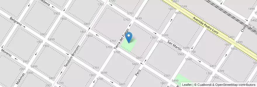 Mapa de ubicacion de Plaza Don Bosco en Argentina, Provincia Di Buenos Aires, Partido De General Pueyrredón, Mar Del Plata.