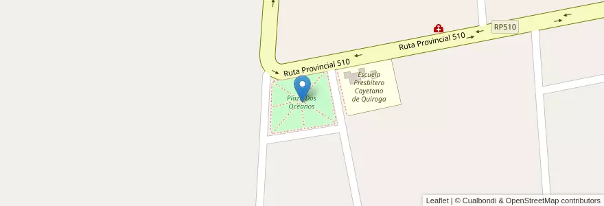Mapa de ubicacion de Plaza Dos Océanos en Arjantin, San Juan, Valle Fértil.