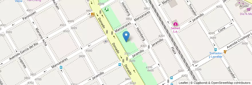 Mapa de ubicacion de Plaza Edmundo Rivero, Saavedra en Argentinien, Ciudad Autónoma De Buenos Aires, Comuna 12, Buenos Aires.