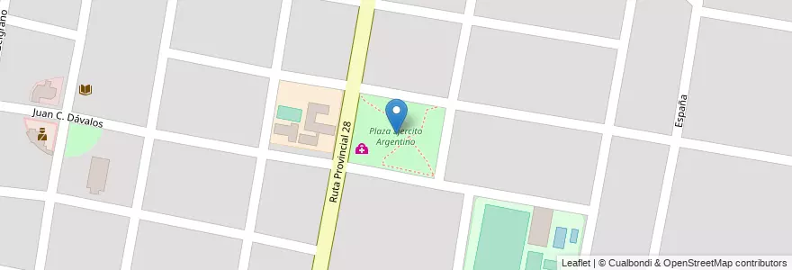 Mapa de ubicacion de Plaza Ejercito Argentino en アルゼンチン, サルタ州, Capital, Municipio De San Lorenzo, San Lorenzo.