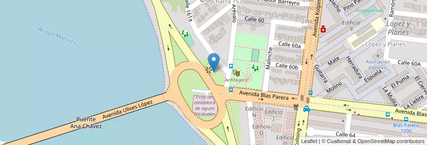 Mapa de ubicacion de Plaza El Mirador en الأرجنتين, Misiones, Departamento Capital, Municipio De Posadas, Posadas.