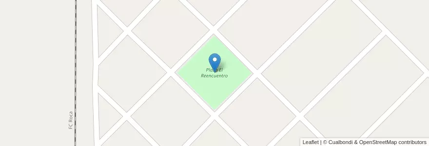 Mapa de ubicacion de Plaza El Reencuentro en Argentinien, Provinz Buenos Aires, Partido De Villarino.