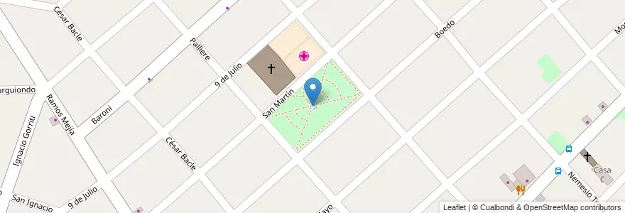 Mapa de ubicacion de Plaza El Sol en Arjantin, Buenos Aires, Partido De Malvinas Argentinas, Los Polvorines.