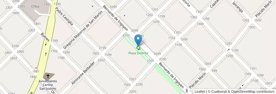 Mapa de ubicacion de Plaza El Viejo Ombù en Arjantin, Buenos Aires, Partido De San Isidro, Boulogne Sur Mer.