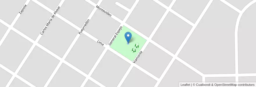 Mapa de ubicacion de Plaza El Zorzal en Arjantin, Buenos Aires, Partido De Tigre, General Pacheco.