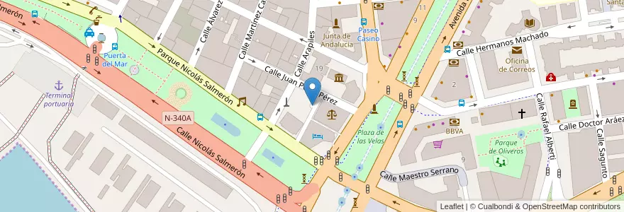 Mapa de ubicacion de Plaza Emilio López Falcón en スペイン, アンダルシア州, アルメリア, アルメリア.