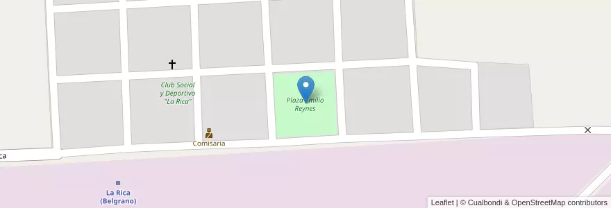Mapa de ubicacion de Plaza Emilio Reynes en Аргентина, Буэнос-Айрес, Partido De Chivilcoy.