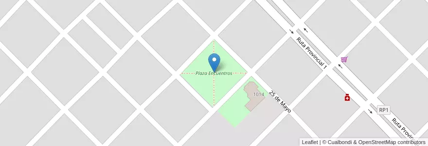 Mapa de ubicacion de Plaza Encuentros en 阿根廷, 恩特雷里奥斯省, Departamento Federación, Distrito Tatutí, San Jaime De La Frontera, San Jaime De La Frontera.