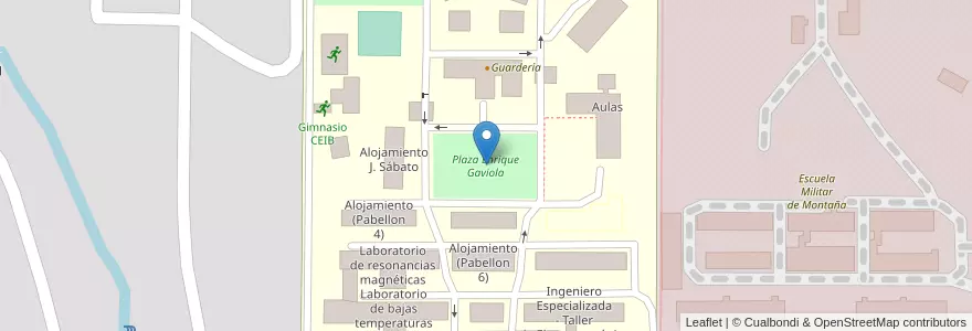Mapa de ubicacion de Plaza Enrique Gaviola en Argentina, Cile, Provincia Di Río Negro, Departamento Bariloche, Municipio De San Carlos De Bariloche, San Carlos De Bariloche.