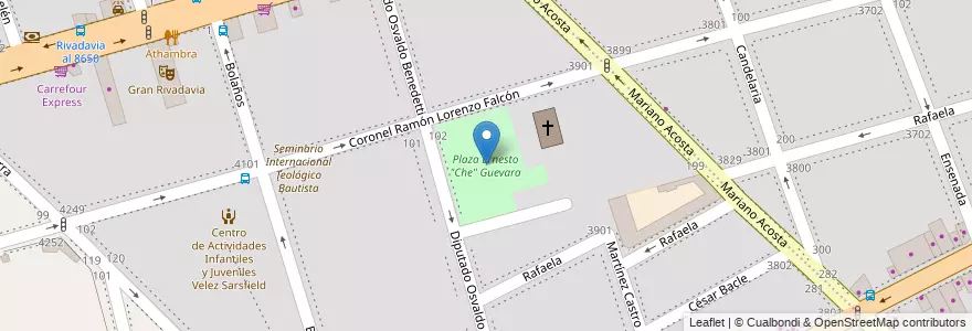 Mapa de ubicacion de Plaza Ernesto "Che" Guevara, Velez Sarsfield en الأرجنتين, Ciudad Autónoma De Buenos Aires, Buenos Aires, Comuna 10.