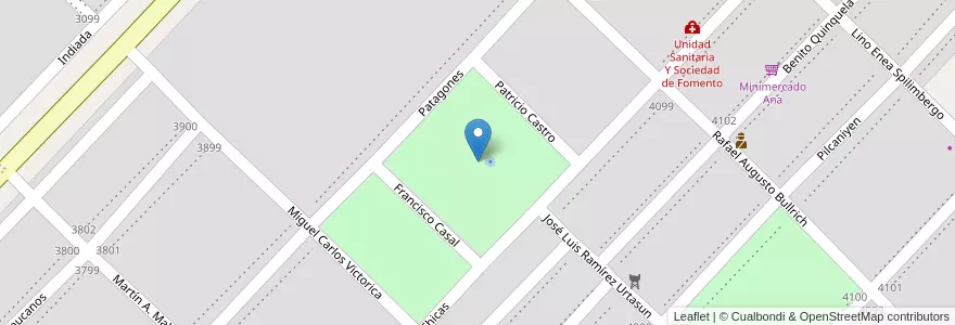 Mapa de ubicacion de Plaza Ernesto Parral en Argentinien, Provinz Buenos Aires, Partido De Bahía Blanca, Bahía Blanca.